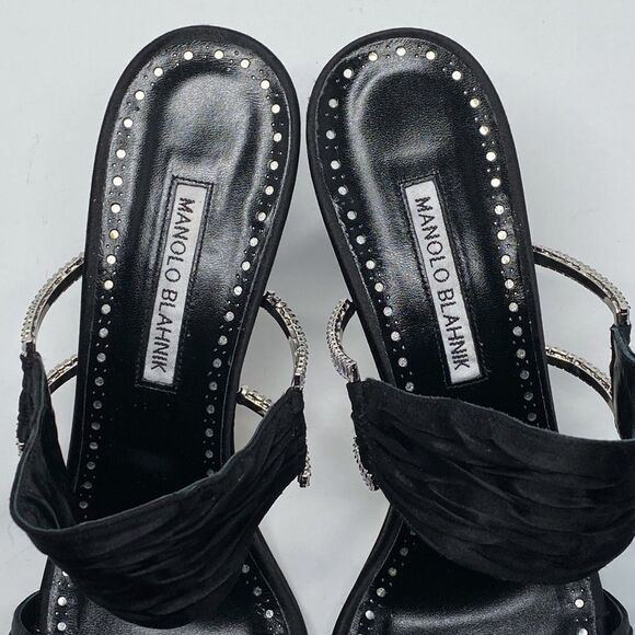Manolo Blahnik Chinap 70MM Crystal Buckle Sandals size 41 - Picture 6 of 13